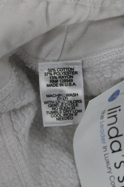 Aviator Nation Women White Striped Drawstring Jogger Sweatpants Size XS