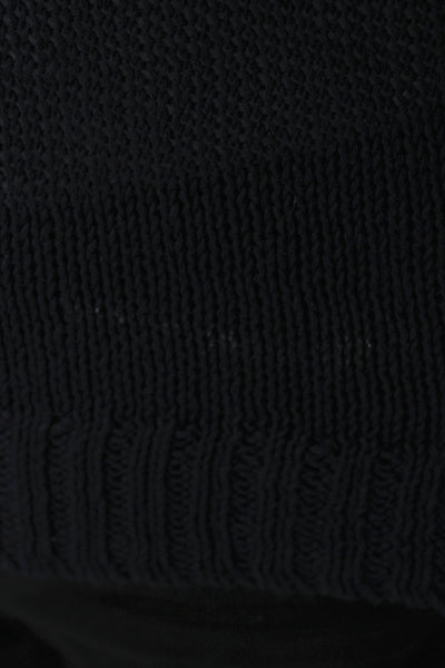J Crew Unisex Dark Blue Linen Pullover Sweater Crew Neck Long Sleeve Size M