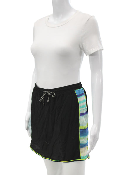 Jonathan Simkhai Womens Mini Silk Skirt Black Short Size M