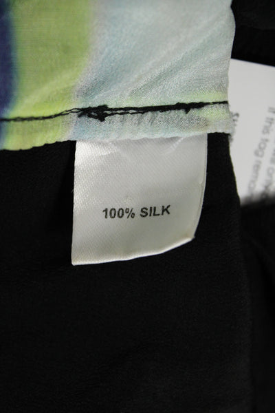 Jonathan Simkhai Womens Mini Silk Skirt Black Short Size M