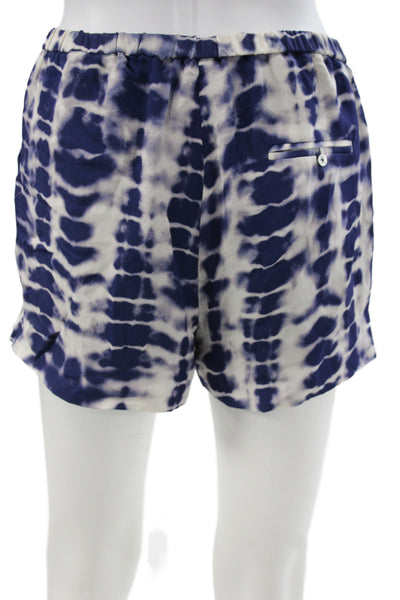 Haute Hippie Unisex Blue Silk Bohemian Shorts Size M