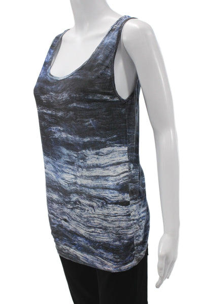 The Kooples Womens Jersey Tank Dark Blue Graphic Modal Size S