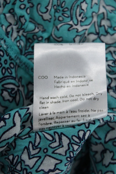 Cool Change Women Mini Sundress Blue Floral V-Neck Sleeveless Beach Size S