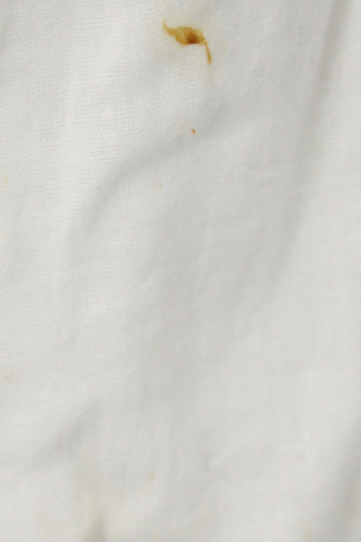 Pitusa Womens Kaftan Sundress White Cotton Knee Length Beach Size L
