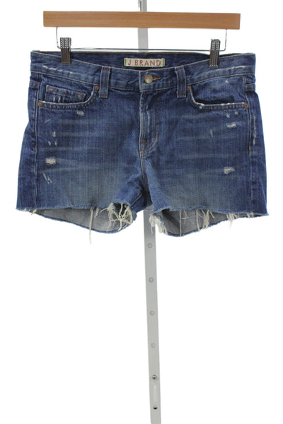 J Brand Unisex Dark Blue Denim Cotton Grunge Shorts Size 27