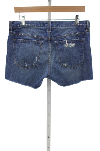 J Brand Unisex Dark Blue Denim Cotton Grunge Shorts Size 27