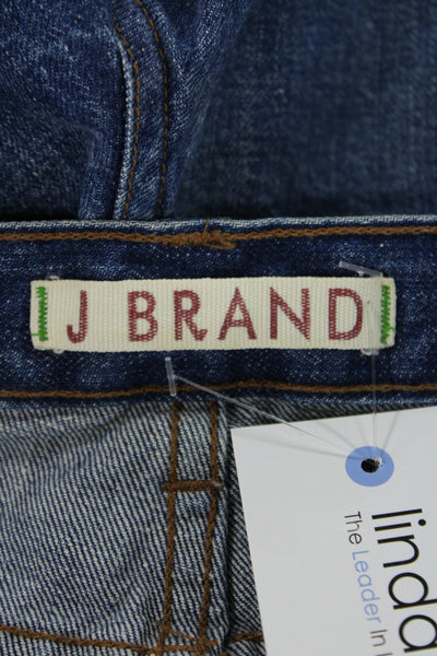 J Brand Unisex Dark Blue Denim Cotton Grunge Shorts Size 27