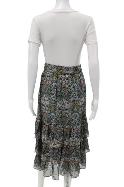 Ba&Sh Women Peasant Long Floral Cotton Polyester Skirt Size XS