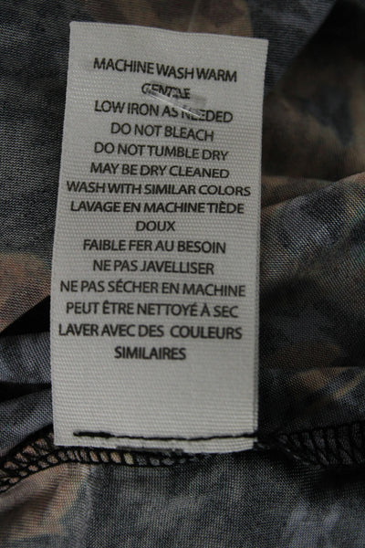 Ulla Johnson Women Black Floral Sleeveless Basic Tank Crew Neck Size S