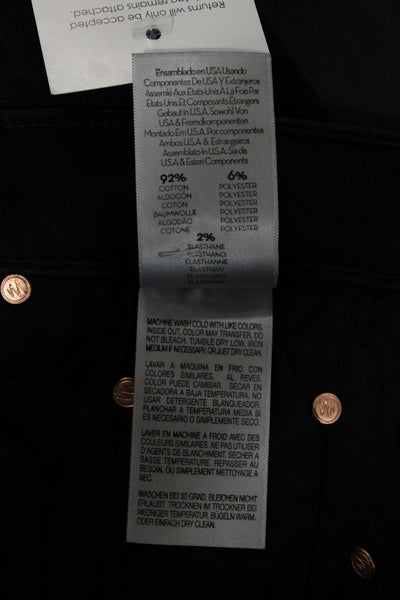Mother Women Cropped Skinny Black Jeans Mid Rise Size 25