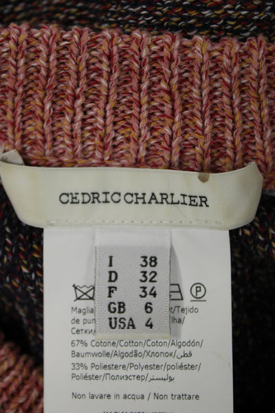 Cedric Charlier Unisex Brown Geometric Pullover Sweater Size 4