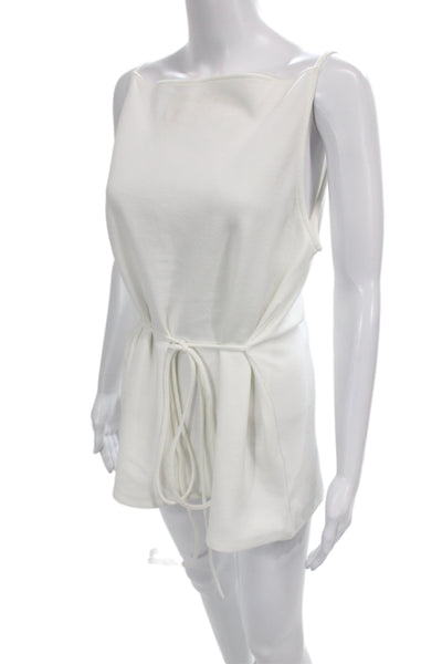 Zara Womens Romper Sleeveless Short White Size L