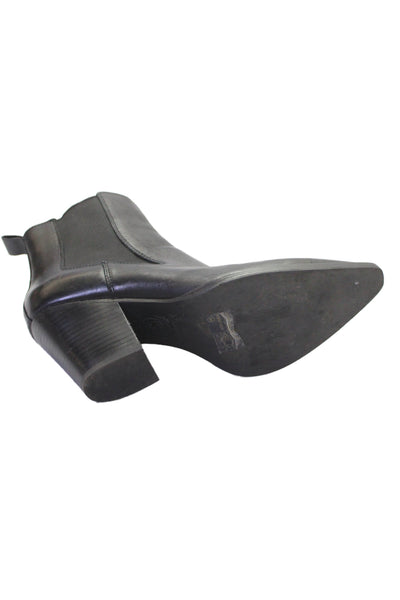 Ash Womens Leather Block High Heels Ankle Boots Shoes Black Size 10