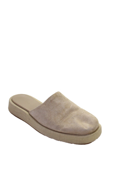 Gia/rhw Womens Suede Slip On Low Heels Mules Sandals Shoes Brown Size 9