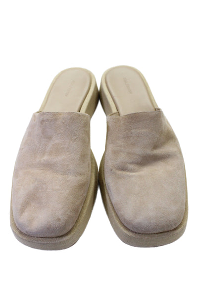 Gia/rhw Womens Suede Slip On Low Heels Mules Sandals Shoes Brown Size 9