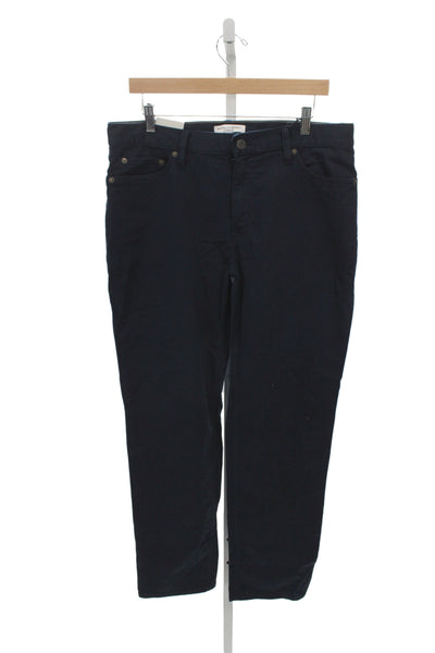 Banana Republic Mens Chino Pants Dark Blue Button Closure 32 Inseam Size 34