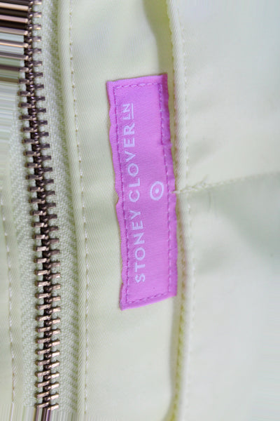 Stoney Clover Lane Womens Transparent Multicolor Trim Large Tote Handbag Clear