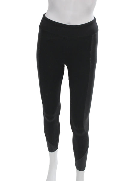 Ultracor Womens Ankle Leggings Black Tropical Graphic Print Size M