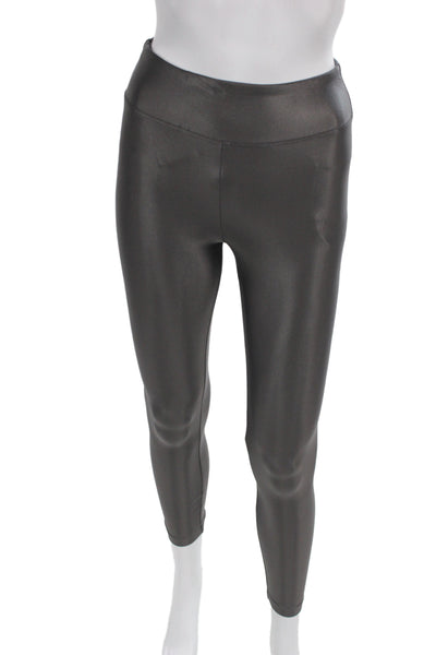 KORAL ACTIVEWEAR Womens Ankle Jeggings Dark Gray Solid Size S