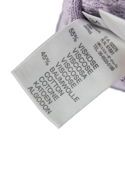 Escada Women Camisole Purple Round Neck Sleeveless Viscose Cotton Size 34