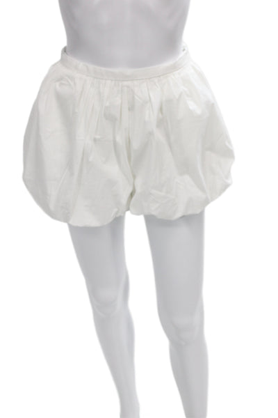 Aligne Unisex White Hook & Eye Organic Cotton Blend Shorts Size 2