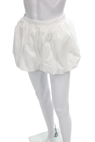 Aligne Unisex White Hook & Eye Organic Cotton Blend Shorts Size 2