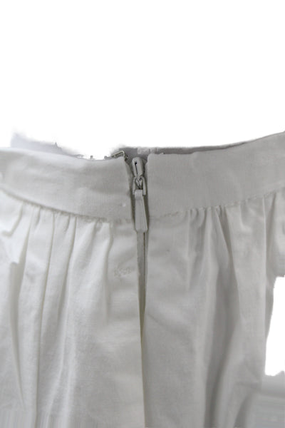 Aligne Unisex White Hook & Eye Organic Cotton Blend Shorts Size 2