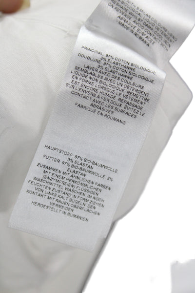 Aligne Unisex White Hook & Eye Organic Cotton Blend Shorts Size 2