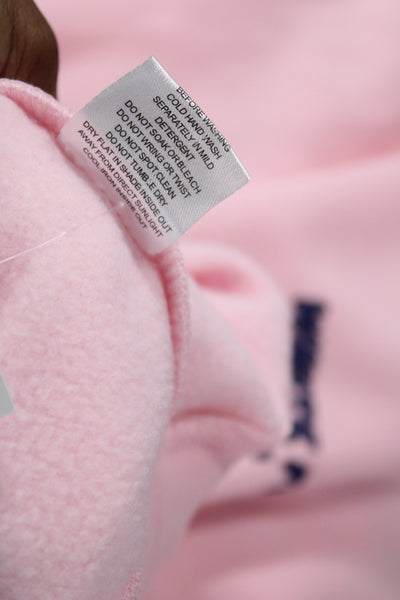 White Fox Womens Pullover Hoodies Pink Graphic Designer Long Sleeve Size 2XS