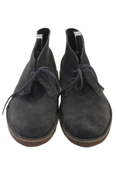 Clarks Mens Suede Lace Up Ankle Boots Grey Size 12 Medium