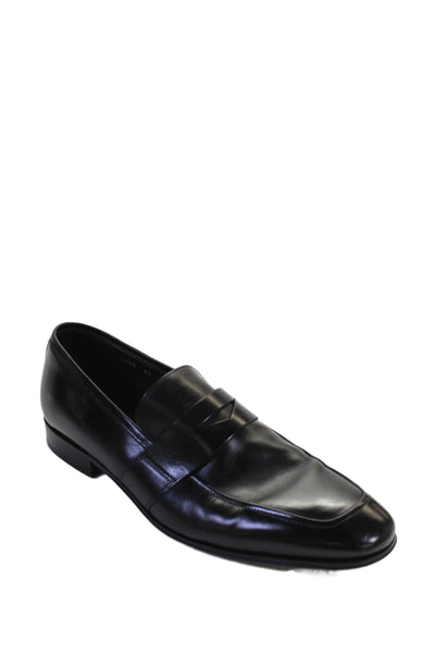 To Boot New York Mens Leather Slide On Dress Shoe Loafers Black Size 9.5