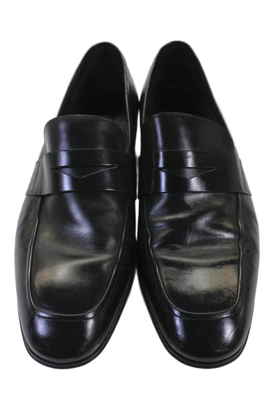 To Boot New York Mens Leather Slide On Dress Shoe Loafers Black Size 9.5