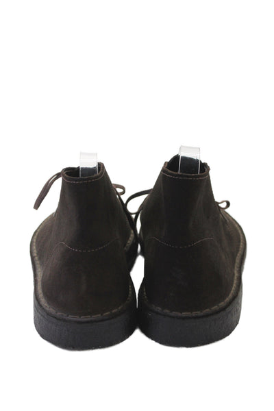 Clarks Mens Suede Lace Up Ankle Boots Dark Brown Size 10