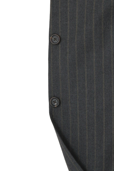 Brooks Brothers Mens Dark Gray Striped Wool Suit Jacket Button Size 44