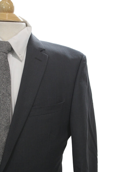 Tallia Mens 2 Piece Dark Gray 100% Wool Suit Jacket Size 40
