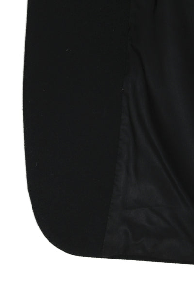 Brooks Brothers Mens Black Wool Blazer Collared Button Solid Size 44