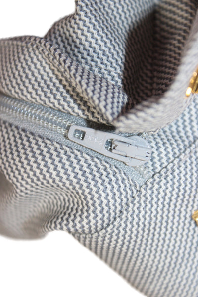 St. John Unisex Gray Herringbone Wool Blend Dress Pants Size 12