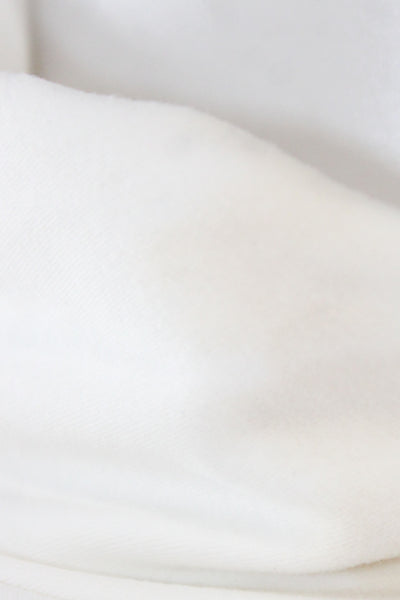 St. John Caviar Women Mock Neck Long Sleeve White Cotton Top Size XL