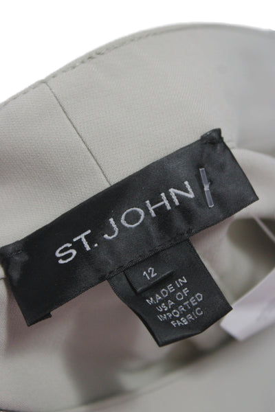 St. John Women Dress Pants Beige Hook Eye Size 12