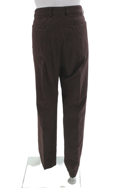St. John Sport Unisex Dress Pants Brown 100% Cotton Size 14