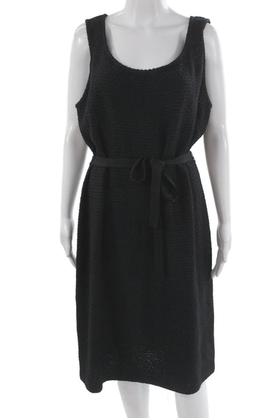 St. John Collection Women Sleeveless Tank Sweater Dress Black Size 10