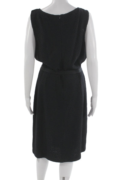 St. John Collection Women Sleeveless Tank Sweater Dress Black Size 10