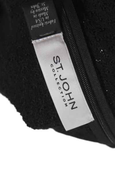 St. John Collection Women Sleeveless Tank Sweater Dress Black Size 10