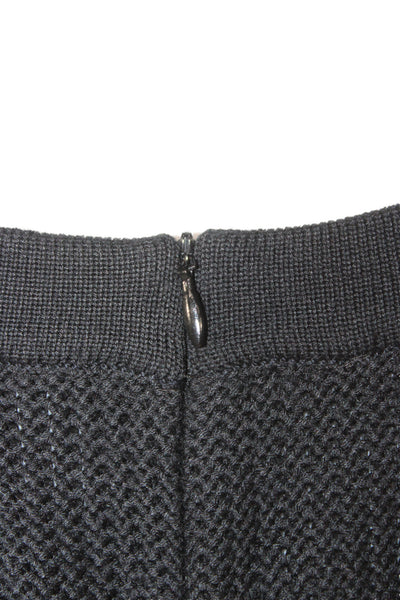 St. John Sport Womens Sweater Shift Dress Black Size 16
