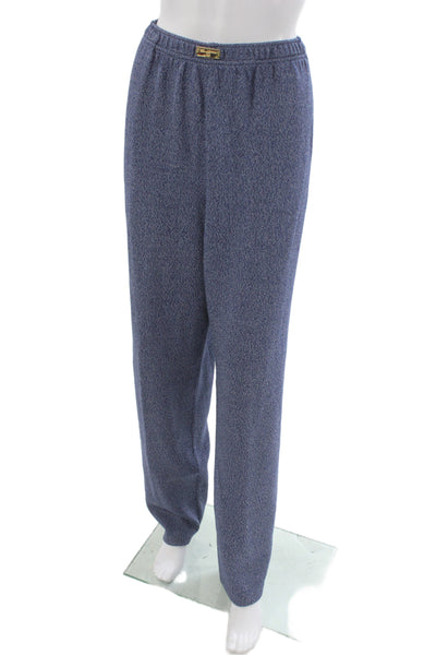 St. John Sport By Marie Gray Unisex Dress Pants Blue Wool Blend Size L