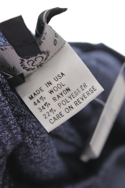 St. John Sport By Marie Gray Unisex Dress Pants Blue Wool Blend Size L