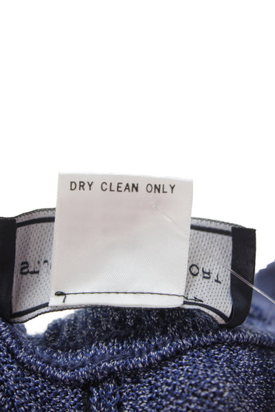 St. John Sport By Marie Gray Unisex Dress Pants Blue Wool Blend Size L