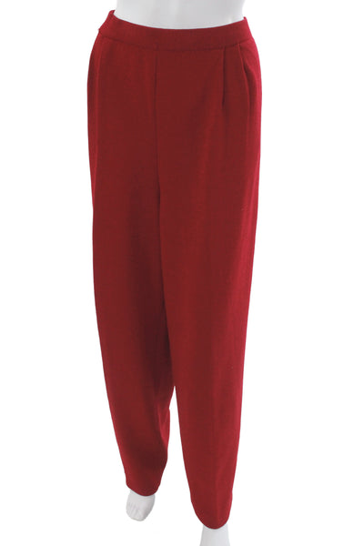 St. John Collection By Marie Gray Women Red Wool Dress Pants Size 14