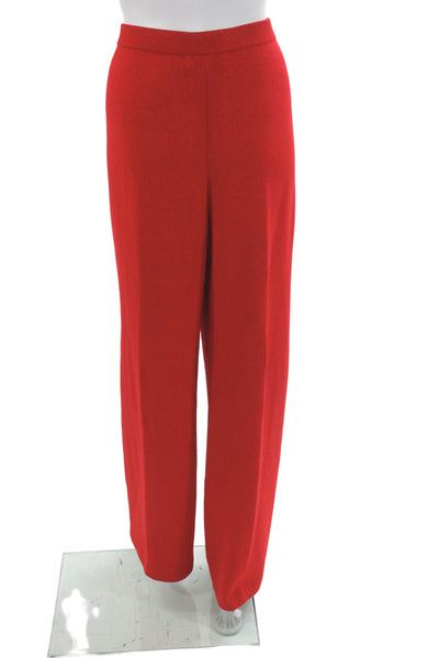St. John Collection Womens Dress Pants Red 72% Wool 28% Rayon Size L