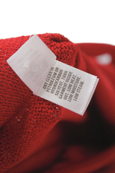 St. John Collection Womens Dress Pants Red 72% Wool 28% Rayon Size L